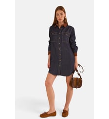 Robe Droite En Denim Et Velours Côtelé Paulina Maison 123