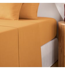 Drap plat uni en coton lavé La Redoute Interieurs