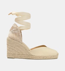 Espadrilles compensées en jute tressée à découpe en V CHIARA Castaner