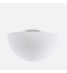 Plafonnier ou applique, en verre opalin strié, diamètre 33 cm La Redoute Interieurs