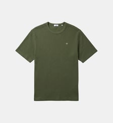 T-shirt col rond en coton gaufré Théo Serge Blanco