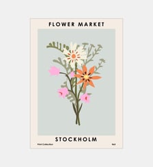 Poster   Flower Market Stockholm - NKTN Poster & Frame