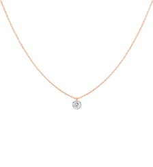 Collier 360° - Diamant solitaire 0,30ct - Or rose 750‰ La Brune & La Blonde