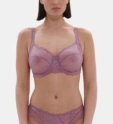 Soutien-gorge avec armature décolleté carré - Mauve Glamour Simone Pérèle