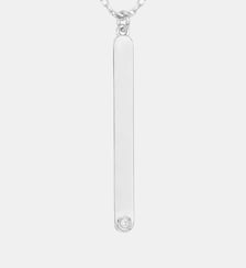 Collier mono-motif So Addict en Argent avec diamant blanc La Garçonne Diamant