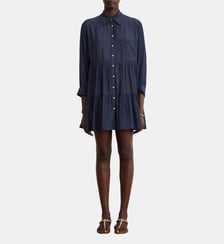 Robe chemise courte à volants - AMANCE Pablo