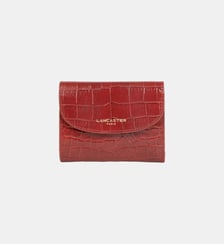 Portefeuille dos à dos cuir embossé croco Lancaster