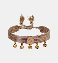 Bracelet en tissu réglable avec cabochon central et pampilles CIPRA Hipanema