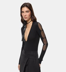 Pull body avec détails transparents Pinko