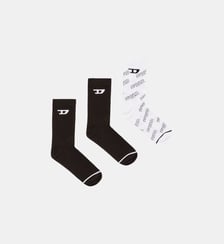 Lot de trois paires de chaussettes en coton avec logo intégral Diesel