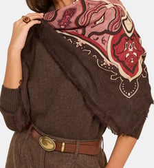 Foulard Imprimé En Laine Remy Maison 123