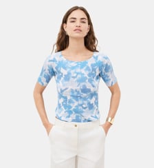 Pull mfiona - Motif floral - Polyester Caroll