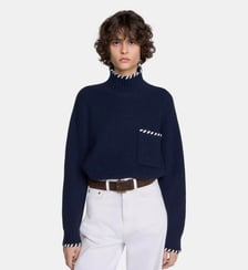 Pull en laine à détails tressés Sandro
