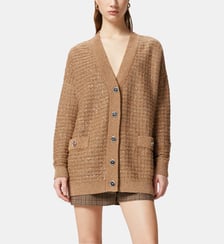 Cardigan en natté métallisé à paillettes Pinko