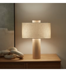 Lampe à poser en chêne et lin AM.PM