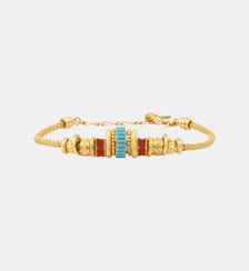 Bracelet souple ajustable   doré à l'or fin - Alicudi Satellite