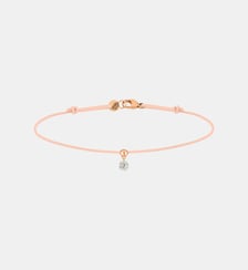 Bracelet Cordon BB - Diamant solitaire 0,07ct - Or rose 750‰ La Brune & La Blonde