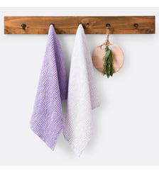 Lot de 2 torchons coton épais gaufré La Redoute Interieurs