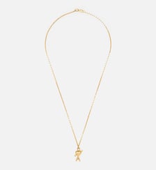 Collier Ami de Coeur flèche martelé unisexe en laiton AMI Paris