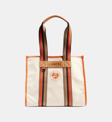 Sac cabas zippé en coton mélangé Lancel