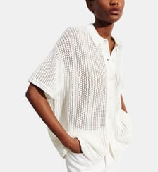 Chemise manches courtes pointelle Bompard