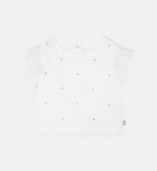 Blusa con tulle e paillettes Billieblush