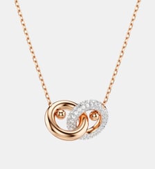 Pendentif Dextera, Doré à l’or rose 18 carats (750/1000) Swarovski