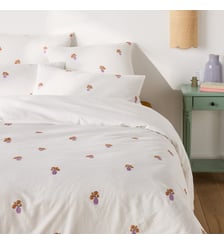 Housse de couette coton vintage brodé La Redoute Interieurs