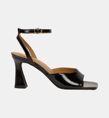 Sandales à Talon Piper Cuir Verni Froissé Bobbies