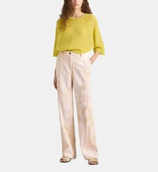 Pantalon milton en denim brodé Momonì