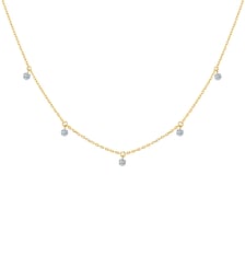 Collier 360° - 5 diamants, poids total 0,50ct approx. - Or jaune 750‰ La Brune & La Blonde