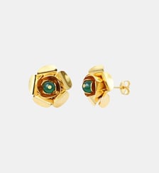 Boucles d'oreilles frida agate verte Caroline Najman