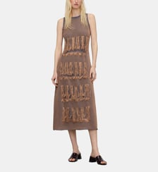 Robe en maille jacquard à franges Adolfo Dominguez