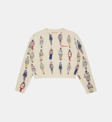 Pull ras du cou avec logo Marni