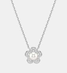 Pendentif Ariana Grande x Swarovski, Perle de cristal, Fleur, Métal rhodié Swarovski