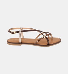 Sandales plates en cuir MONAGUM Les Tropeziennes par M. Belarbi