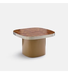 Table basse, plateau plaqué loupe d'orme, diamètre 65 cm La Redoute Interieurs