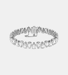 Bracelet Tennis Matrix, Métal rhodié Swarovski