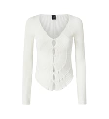 Cardigan côtelé ajusté à motif soleil Pinko