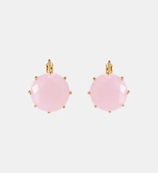 Boucles d'oreilles pierre ronde La Diamantine Rosa Centifolia Les Néréides