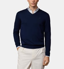 Pull À Col V En Coton Hackett London