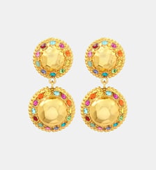 Boucles d'oreilles tige percée  rond graphique  - Gloria Satellite