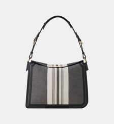Sac Compagnon En Toile Rayée Lanvin