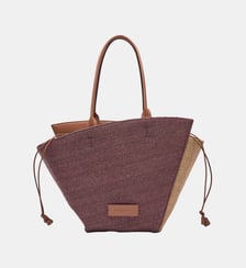Grand sac Eclipse bicolore à texture raphia Adolfo Dominguez