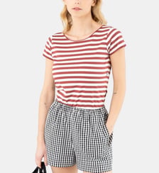 T-shirt ajusté Australie à rayures en coton Agnès b.