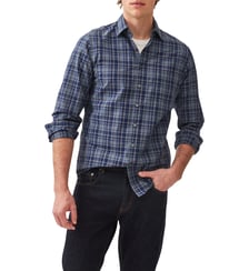 Chemise à carreaux écossais slim en coton européen Monavale Rodd & Gunn