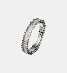 Alliance en argent 925 avec topazes blanches Aristocrazy