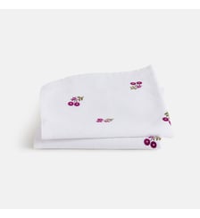 Lot de 2 serviettes de table brodées, en coton et lin La Redoute Interieurs
