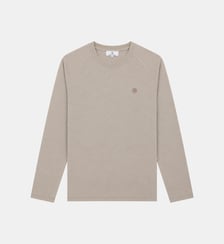 T-shirt manches longues col rond coton gaufré Serge Blanco