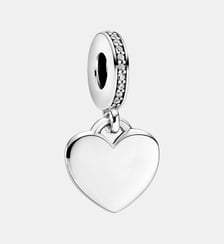 Charm Pendant Plaque Cœur Gravable Pandora